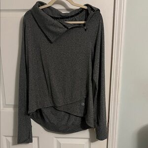 ZELOS Heather Gray Zip-Up Hoodie